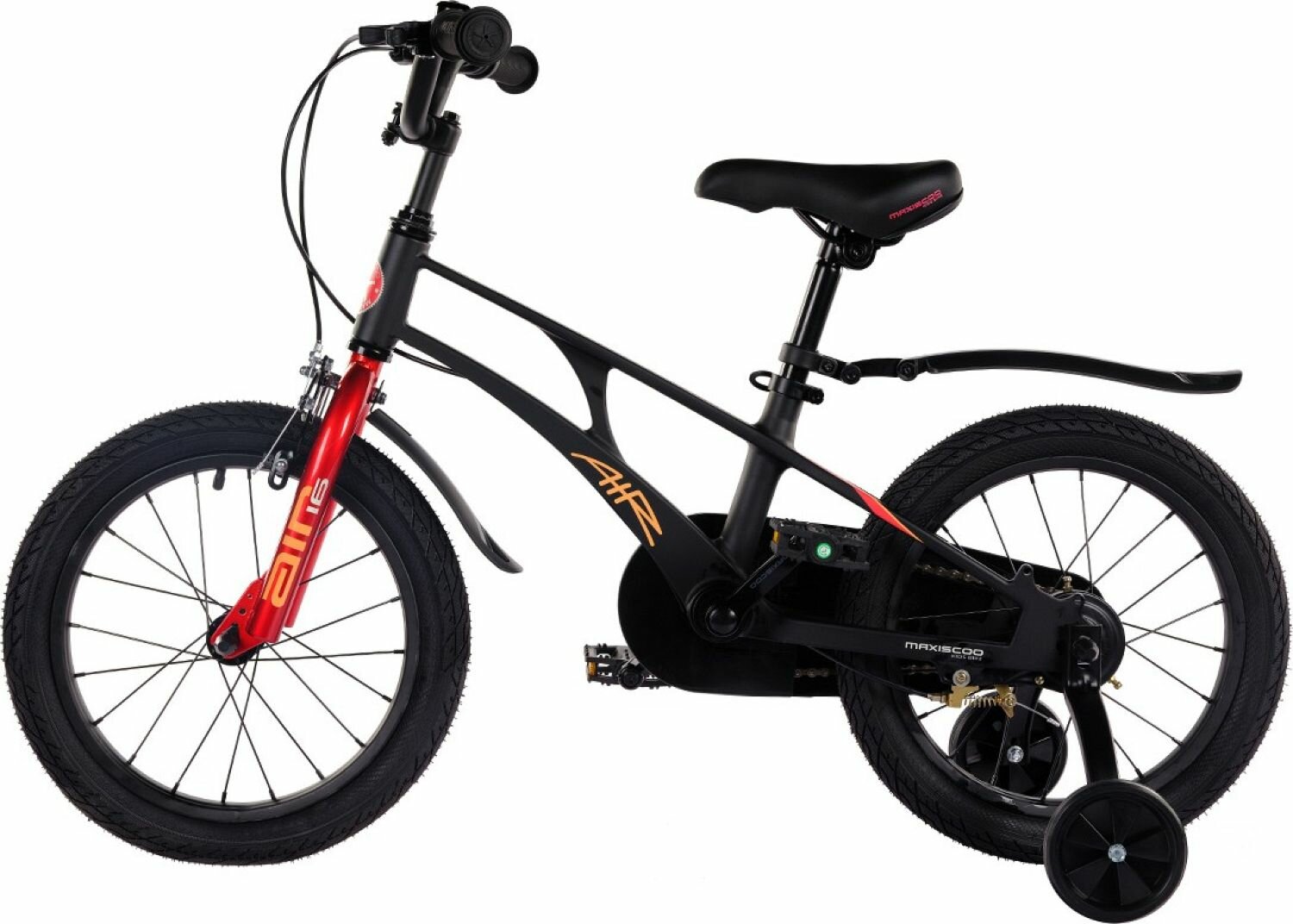 Велосипед Maxiscoo Air Стандарт 16" (2024) (Велосипед Maxiscoo AIR Стандарт 16" (2024), Черный Матовый, MSC-A1632)