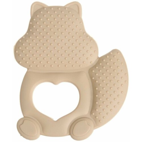 Прорезыватель силиконовый Белочка цвет бежевый 373₽