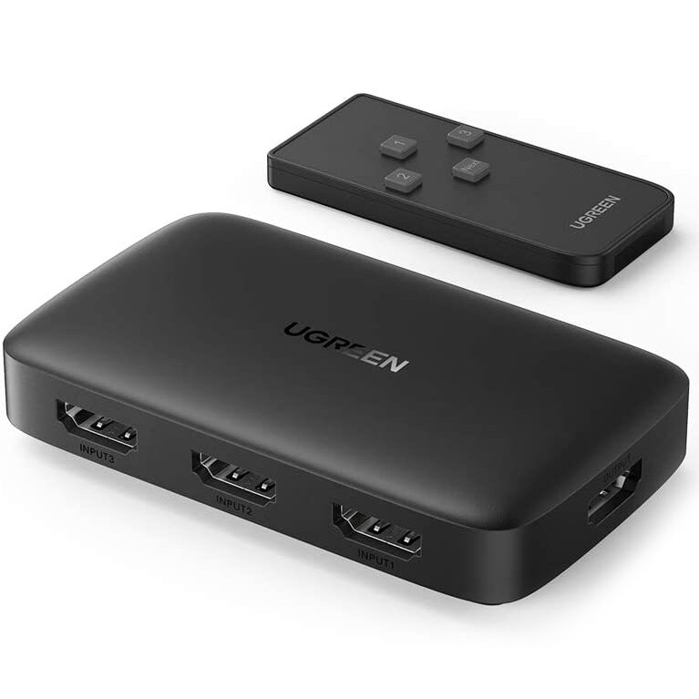 Переключатель Ugreen CM332 HDMI Switcher 3 In 1 (80125)