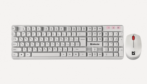 Изображение товара Клавиатура и мышь Defender MILAN C-992 RU беспроводные белый (45994)