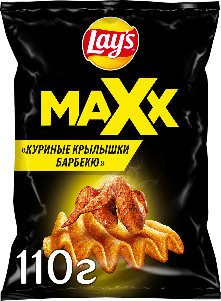 Чипсы картофельные LAY'S Max, со вкусом куриные крылышки барбекю, 110г