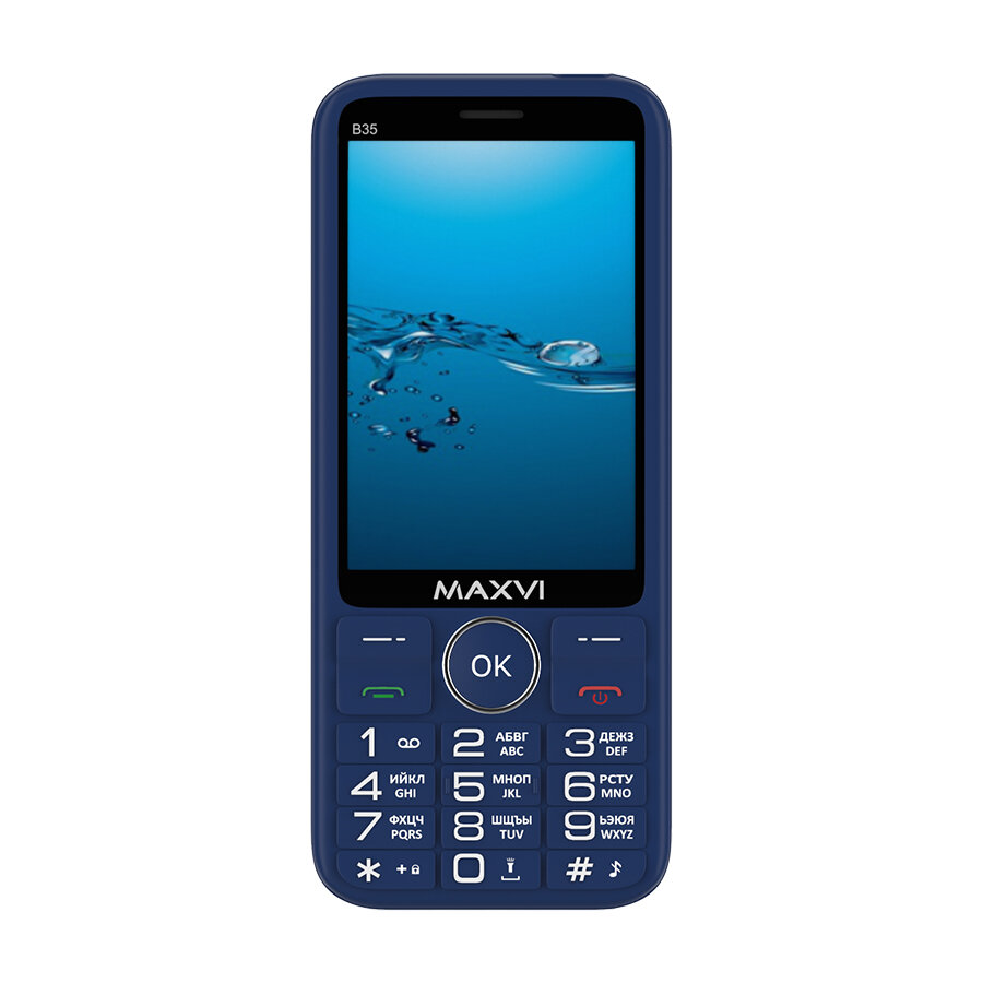 Телефон MAXVI B35, 2 SIM, синий