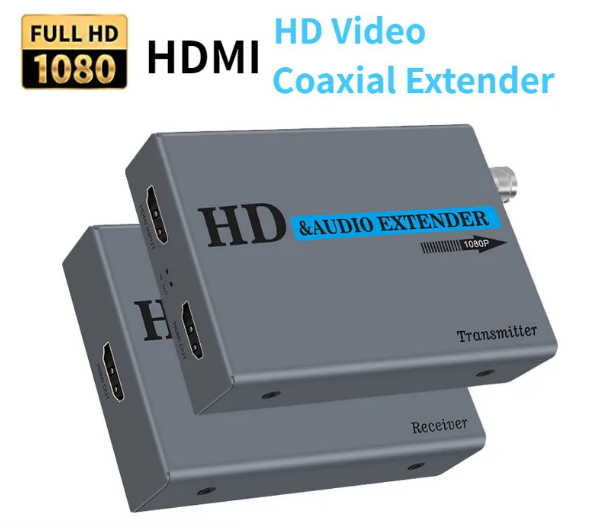 Коаксиальный Удлинитель HDMI передатчик и приемник Поддержка 1080P Full HD HDMI сигнал без потерь без задержки 500 м HDMI удлинитель