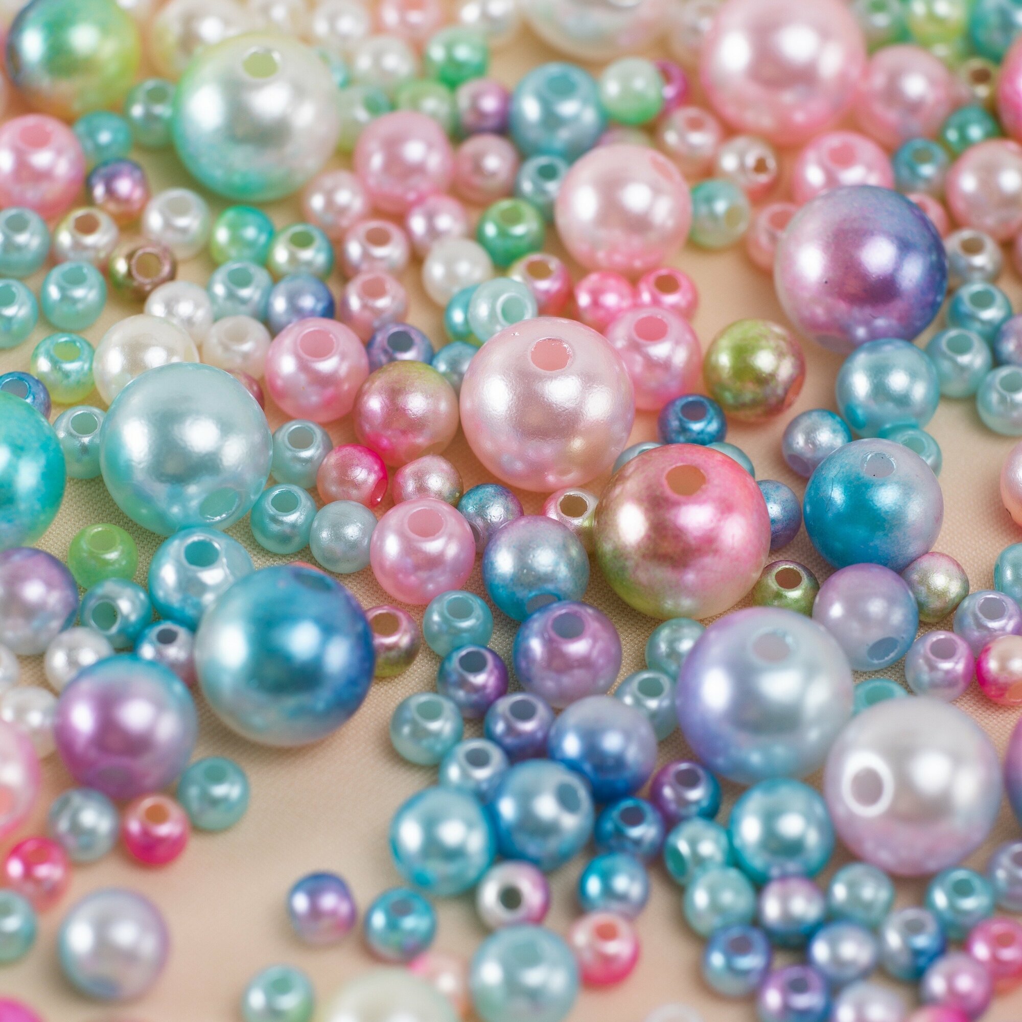 Бусины для рукоделия, жемчужные, в контейнере, набор 930 шт, Color Si — фото 1