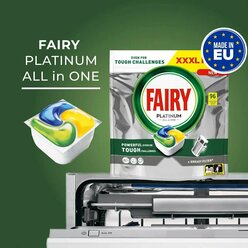 Капсулы для посудомоечной машины Fairy Капсулы Platinum All in One, 96 шт., дой-пак