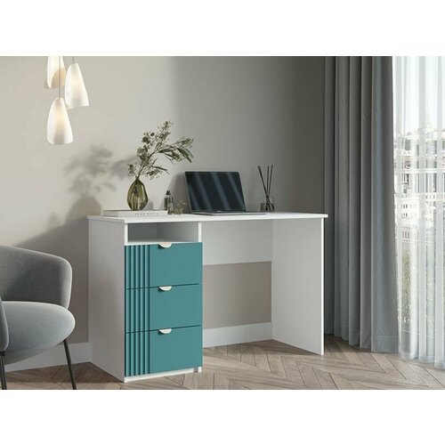 Компьютерный стол с ящиками Санторини 115х75х50 Аквамарин 19466₽