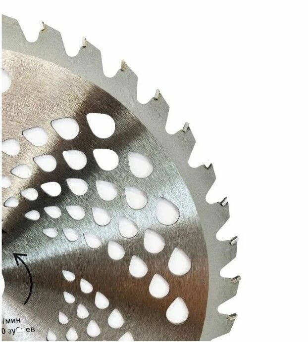 Нож для триммера Макстул 255х25.4 40 зубьев, серебристый, 1 шт. — фото 1