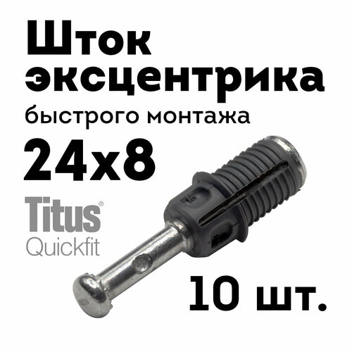 Шток дюбель эксцентрика быстрого монтажа Quickfit 24х8 10 шт 400₽