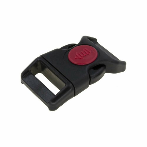 Пряжка пластиковая 25 мм с фиксатором, застёжка фастекс / для ремня, сумки, рюкзака, стропы / черная, 2360-1