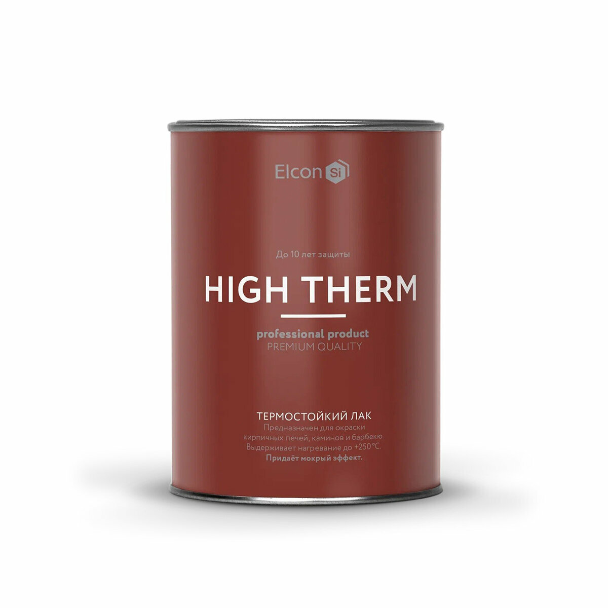 Лак термостойкий Elcon High Therm, 1 л, бесцветный, полуглянцевый, 1шт