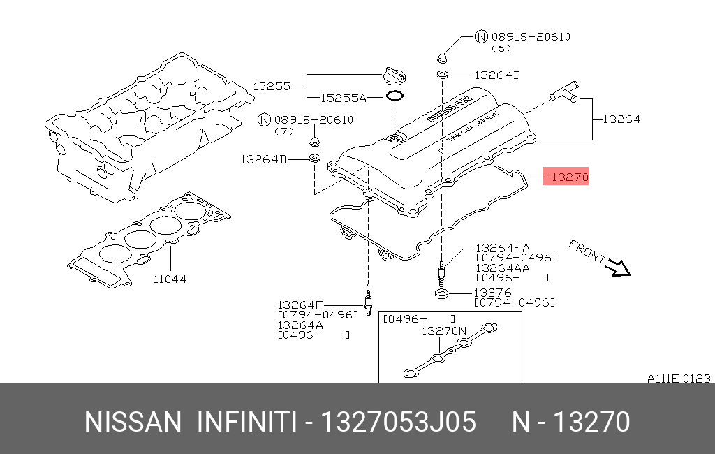 Прокладка крышки клапанов Nissan 13270-53J05