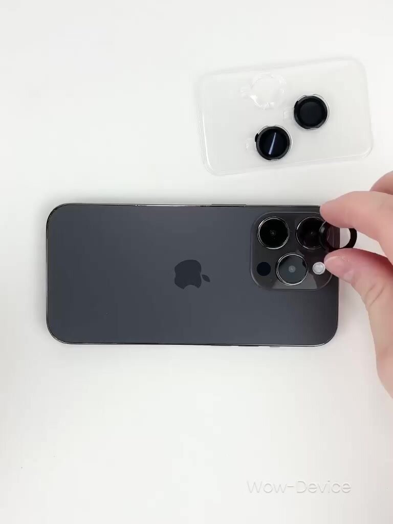 Линзы (стекла) для защиты камеры iPhone 14/15/16 Pro/Pro Max Черные — фото 1