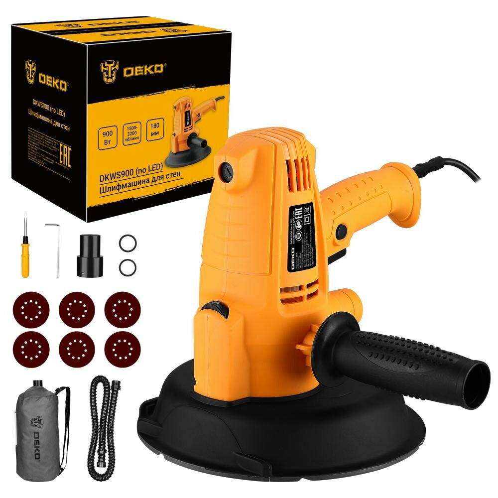 Шлифмашина для стен DEKO DKWS900, 083-1035, 180 мм, 900 Вт