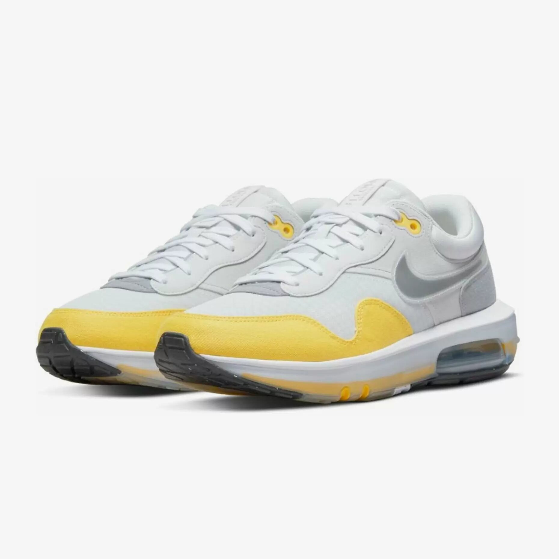 Кроссовки NIKE, размер 44, серый/желтый