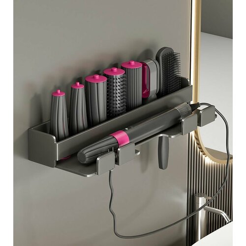 фото Настенный держатель dyson, для фена, быстросъемный, пластик, серый