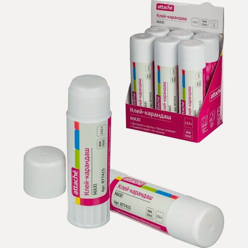 Изображение товара Клей-карандаш Attache Maxi, 115г (877415), 6шт.