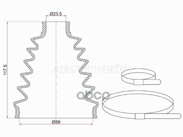 Пыльник Шруса Наружный Toyota Camry Acv4# 06-09/Rav4 Aca2# 2Azfe 03-05/Ipsum Acm2# 01-09/Honda Accor Sat арт. C-1925