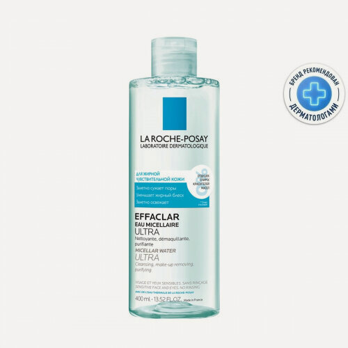 Изображение товара Мицеллярная вода LA Roche-posay Effaclar Ultra для жирной и проблемной кожи, 400 мл
