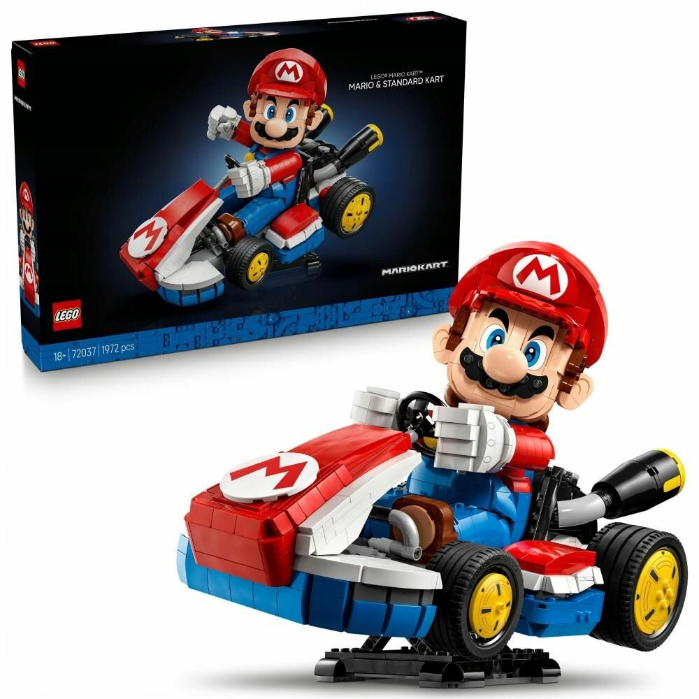 Конструктор LEGO Super Mario - Mario Kart: Марио и стандартный карт - Лего 72037
