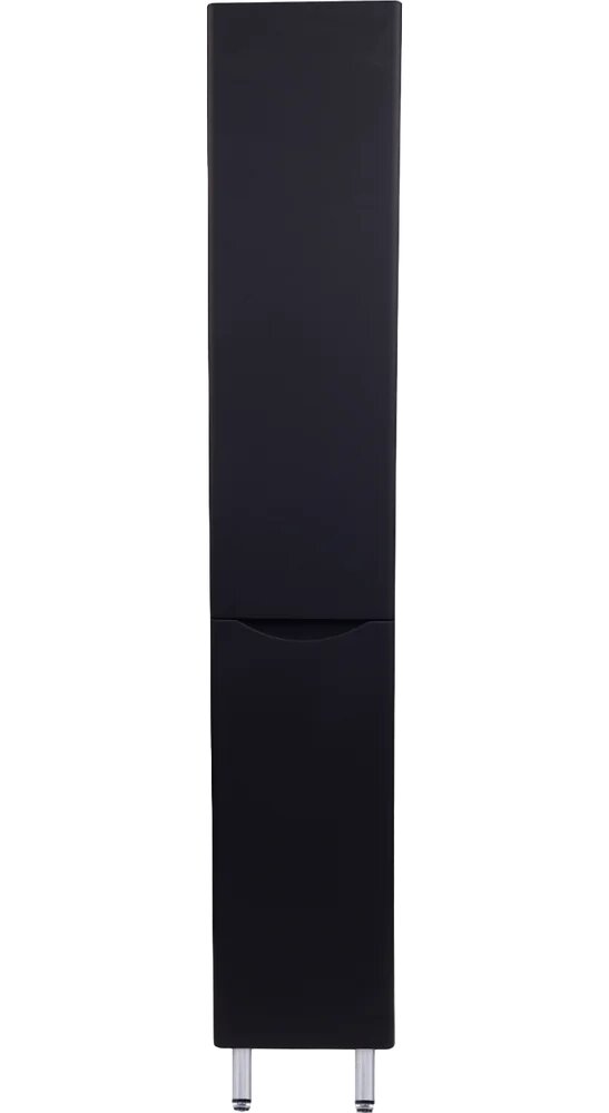 Шкаф-пенал для ванной Style Line Бергамо Люкс Plus 30 с бельевой корзиной черный напольный 30 см подвесной