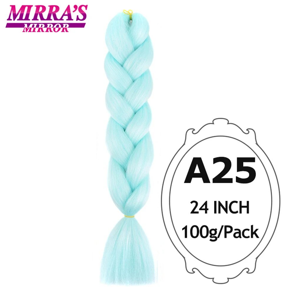 24 Inch Jumbo Braids Extensions Synthetic Braiding Hair Afro Ombre Color Fake Hair for Woman Braid Purple Blue Pink White Hair