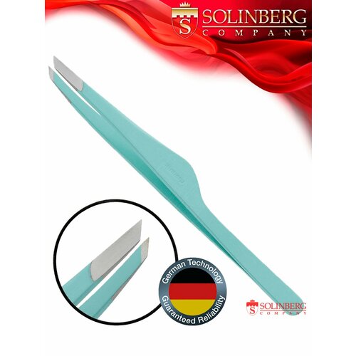 фото Пинцет для бровей solinberg g803з, "tiffany",(ручная заточка)наклонное окончание с четкими гранями.