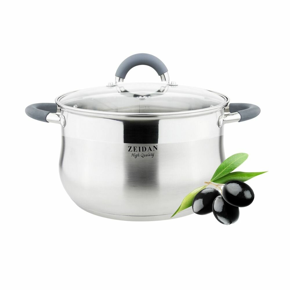 Кастрюля ZEIDAN Z50253 нержавеющая сталь трехслойное дно серебристый 5 л