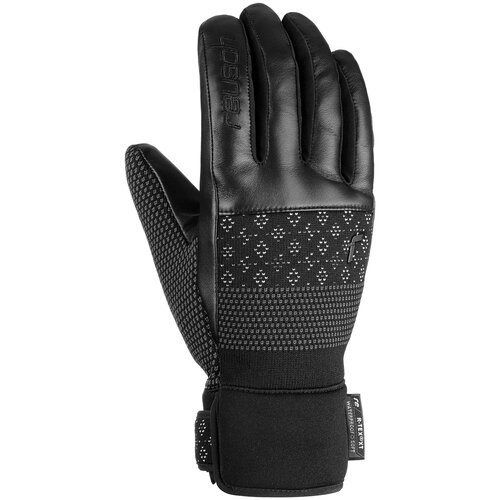 фото Перчатки горнолыжные reusch 2021-22 re:knit elisabeth r-tex xt black (inch (дюйм):7)