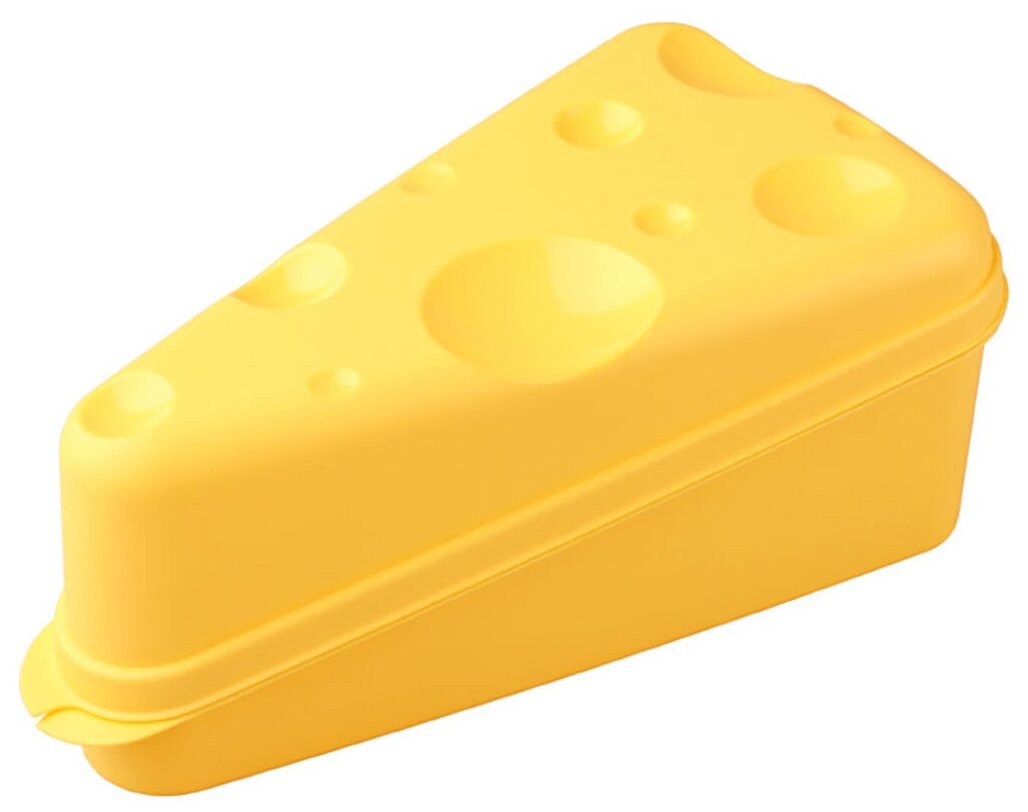 Контейнер "Сыр" для хранения треугольный желтый - фотография № 1
