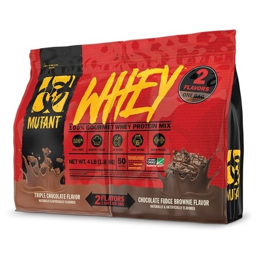 Протеин Mutant Whey, 1800 гр., тройной шоколад/шоколадный брауни