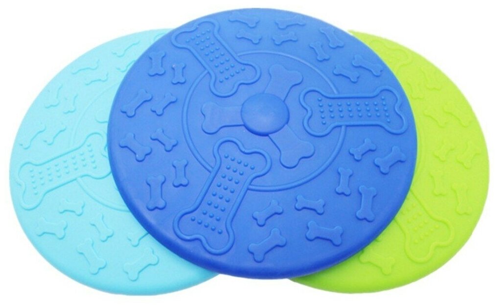Игрушка для собак TailsTime "Летающая тарелка-фрисби", термопластичная резина - фотография № 1