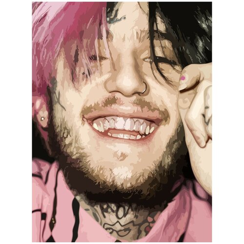 Картина по номерам на холсте lil peep - 2 30X40 картина по номерам на холсте fable 2 30x40