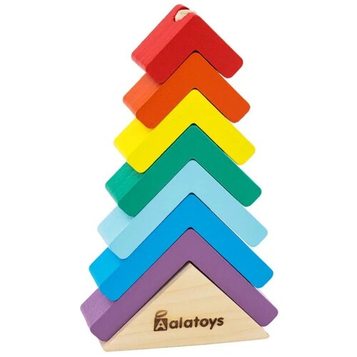 Пирамидка Елочка Alatoys ПЕ01 деревянные игрушки alatoys пирамидка радуга