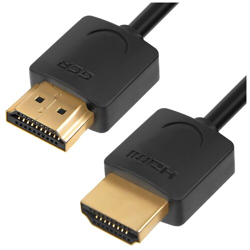 Кабель HDMI GREENCONNECT для домашней цифровой техники: Smart TV, PS4, Xbox One, Blu-ray; длина 1м, скорость передачи данных 18.2 Гбит/с greenconnect кабель slim 2 0m hdmi 2 0 черный slim od3 8mm hdr 4 2 2 ultra hd 4k 60 fps 60hz 3d audio 18 0 гбит с 32 32 awg gcr 51596