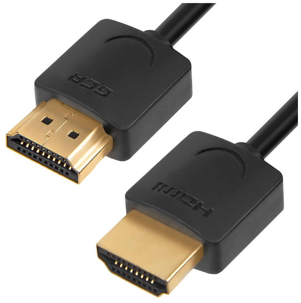 Кабель HDMI GREENCONNECT для домашней цифровой техники: Smart TV PS4 Xbox One Blu-ray; длина 1м скорость передачи данных 18.2 Гбит/с