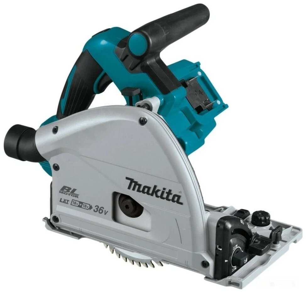 Аккумуляторная дисковая пила Makita DSP600ZJ черный/синий