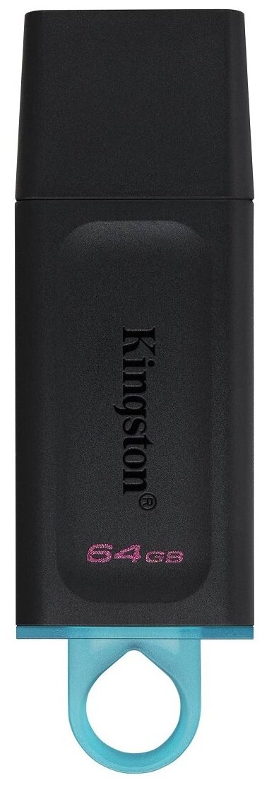 Kingston / Флеш-накопитель DTX Exodia черный/бирюзовая 64Gb