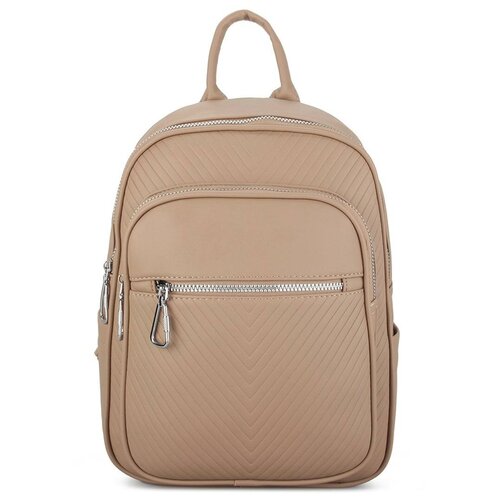 Рюкзак  бочонок Nikki Nanaomi, экокожа, искусственная кожа, внутренний карман, бежевый