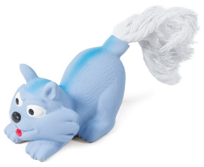 Triol игрушка из латекса Mini Dogs "Котенок с веревкой" для собак мелких пород (75 х 16,5 см.) - фото №1