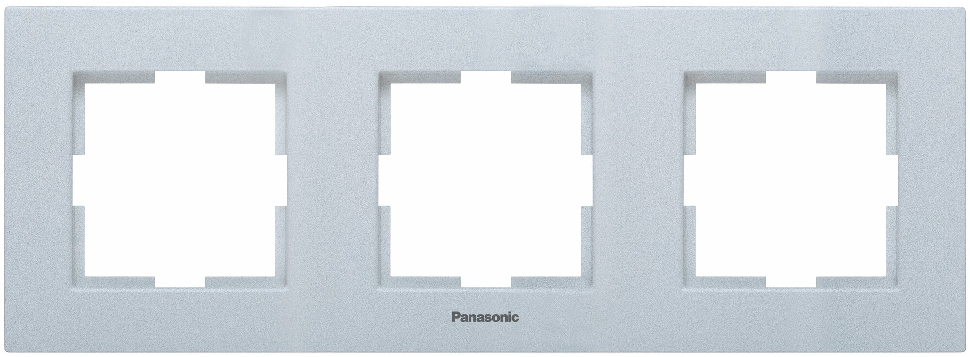 Рамка 3м горизонтальная серебро Karre Plus Panasonic