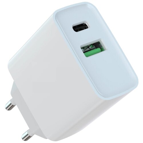 Быстрая зарядка, Адаптер питания (20W), Dismac, для телефона USB, Type-C, Белый