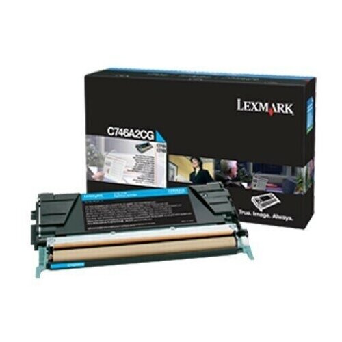 Картридж Lexmark C746A2CG лазерный картридж Lexmark (C746A2CG) 7 000 стр, голубой картридж lexmark 74c5sce 74c0s20 74c5sc0 голубой