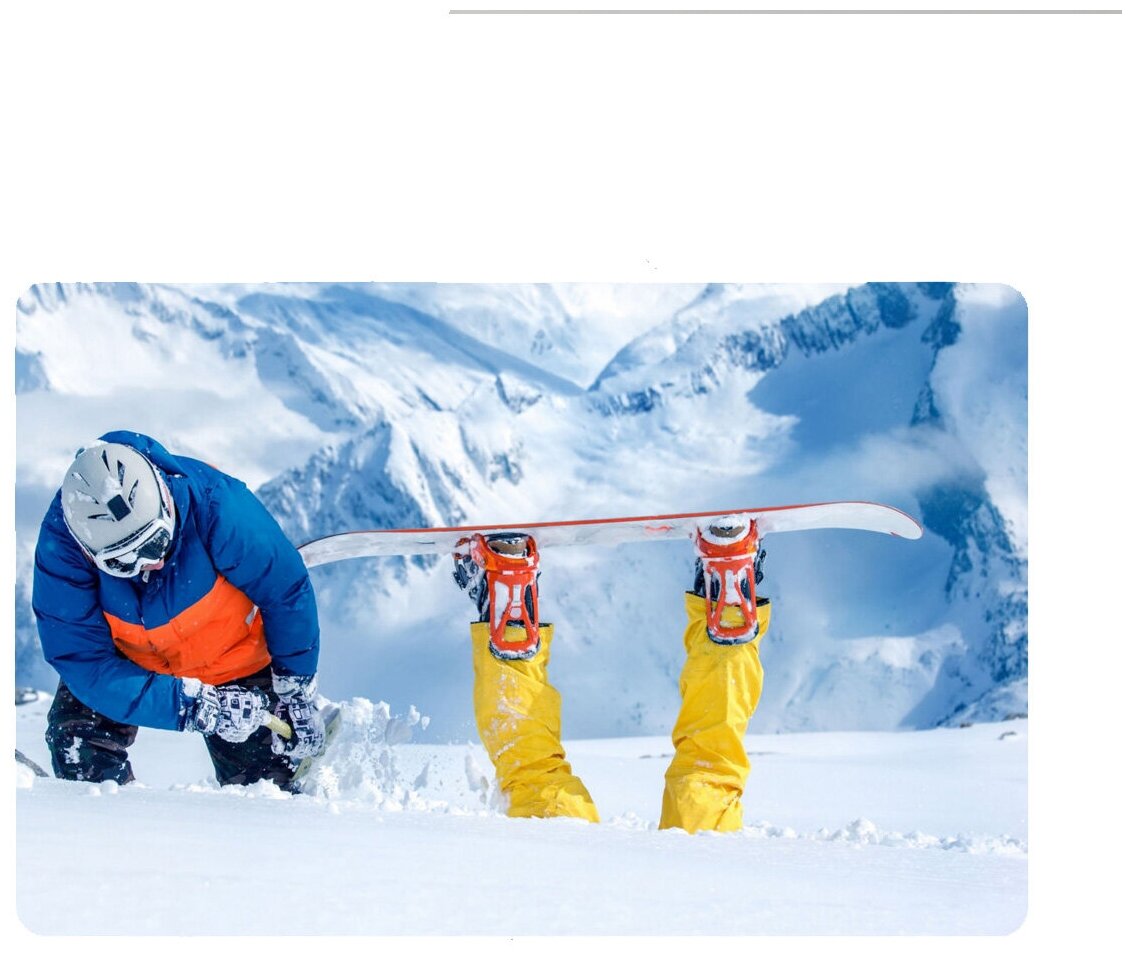 Коврик для мыши 420*290*3 CoolPodarok Сноуборд Сноубордисты Голова в снегу