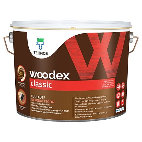 Teknos Woodex Classic (Текнос Вудекс Классик) , вес:2.7л , цвет: прозрачный Teknos Woodex Classic краска teknos вудекс аква пейтава pm3 10л