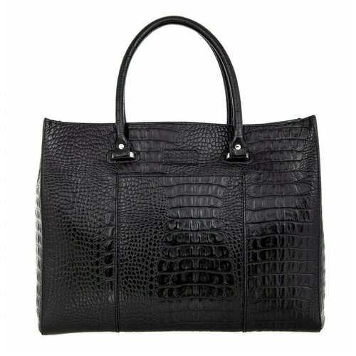 фото Женская кожаная сумка sergio belotti 7524 croco (km) black caprice