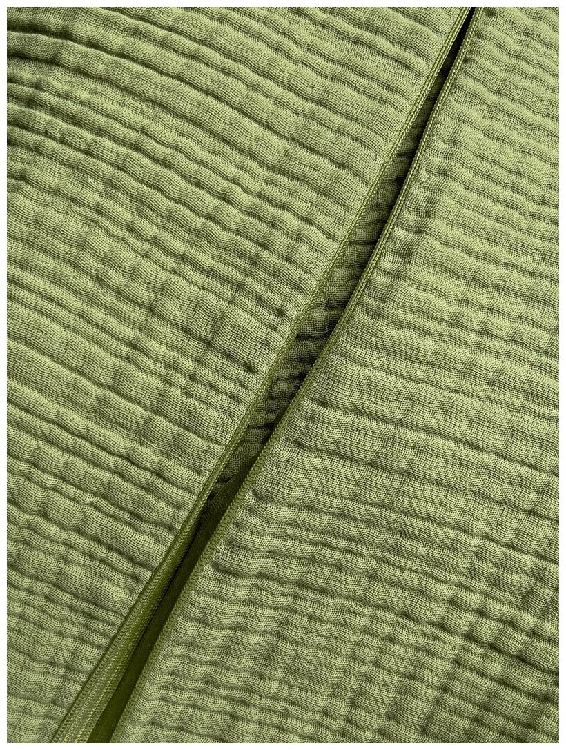 Пододеяльник из муслина 180х210 см, цвет зеленый - фотография № 3