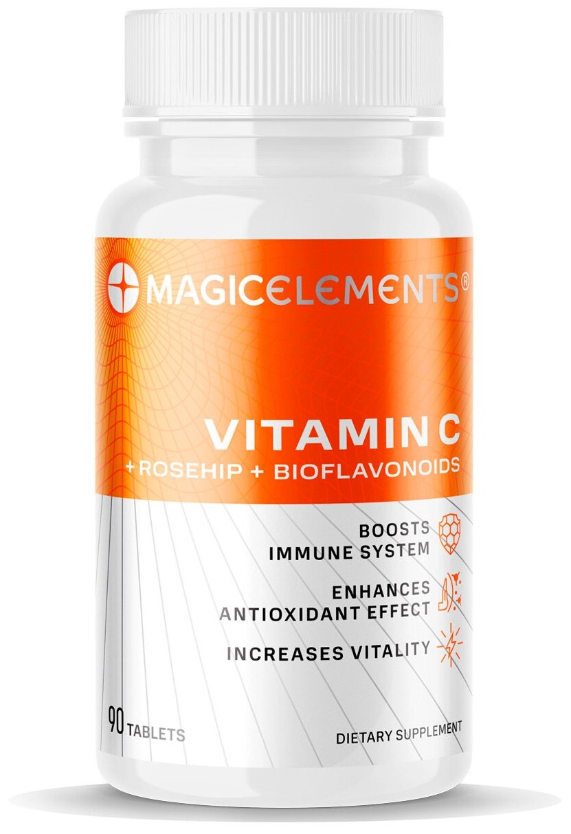 Витаминный комплекс Vitamin C + Rosehip +Bioflavonoids 90 табл. витамин с для иммунитета из Европы