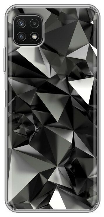 Дизайнерский силиконовый чехол для Самсунг А22s 5G / Samsung Galaxy A22s 5G Черные кристаллы