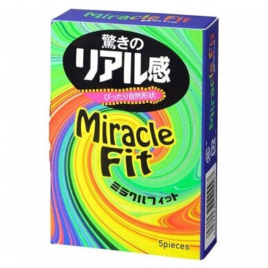 57523 Sagami Miracle Fit, 5 шт. Презервативы с зонами сужения