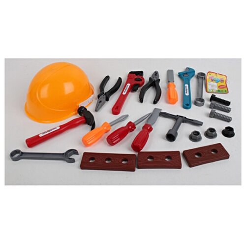 Набор строительных инструментов в сетке